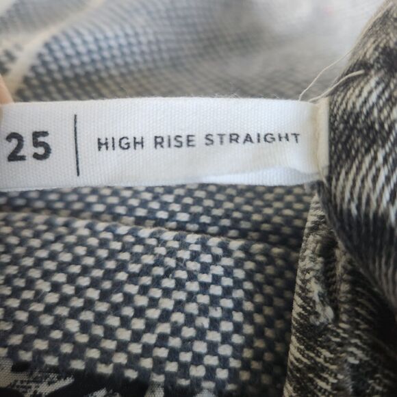 PacSun‎ Womens High Rise Straight Jeans Size 25 Acid Wash Denim Cotton Gray - Picture 3 of 7